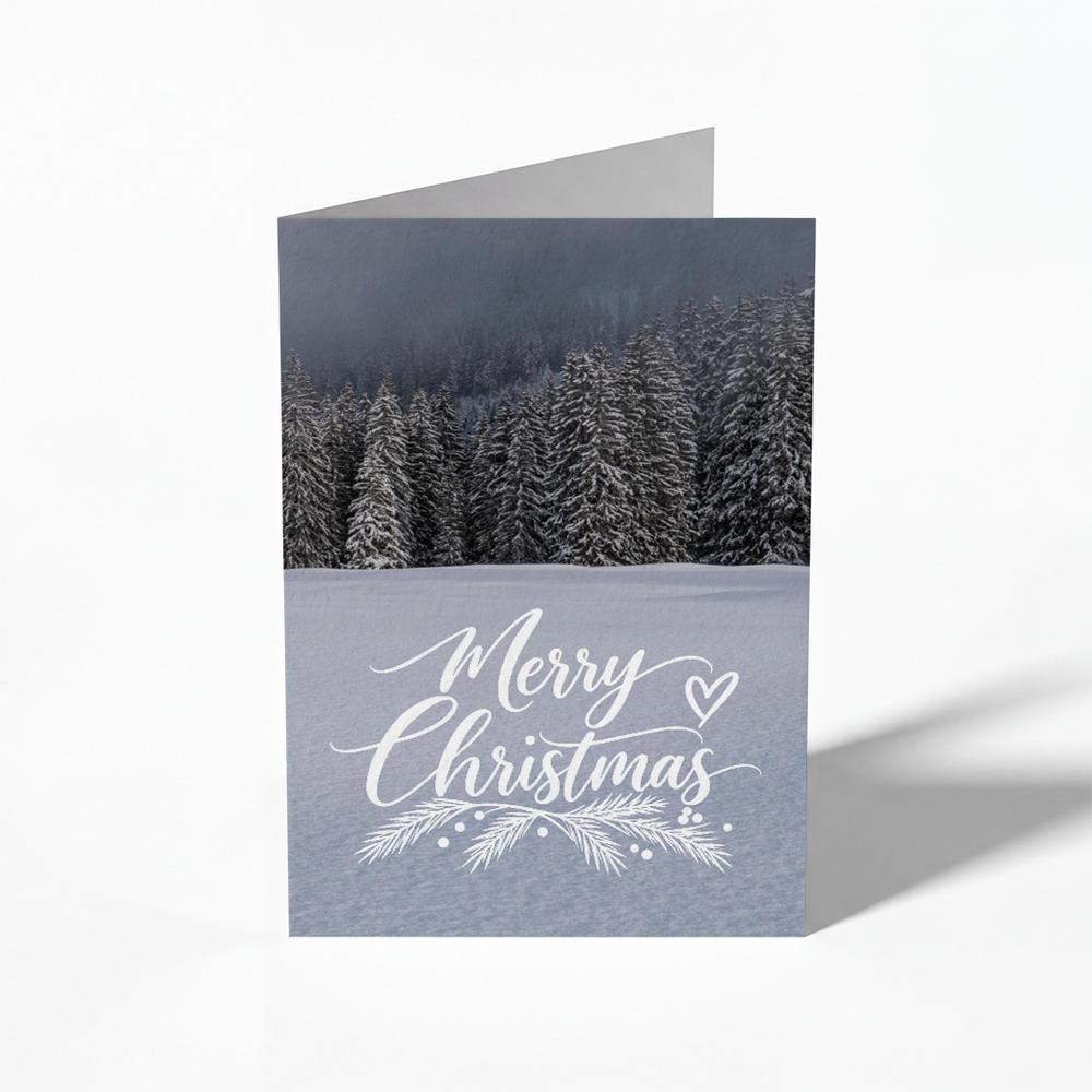 Rosenlaui Forest – blank Christmas folding card, pack of 10