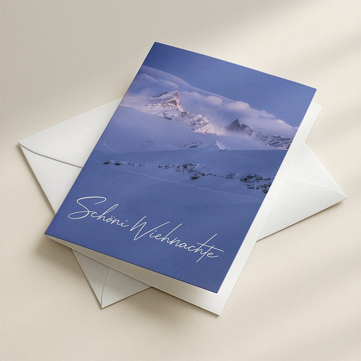 Schreckhorn &amp; Wetterhorn CH | Personalized Christmas Card (10-Pack)