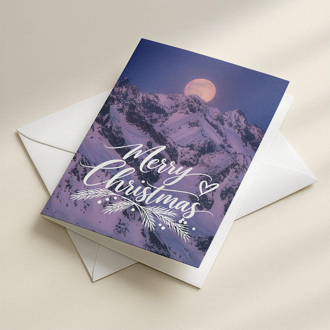 Tierbergli Moon – blank Christmas folding card, pack of 10
