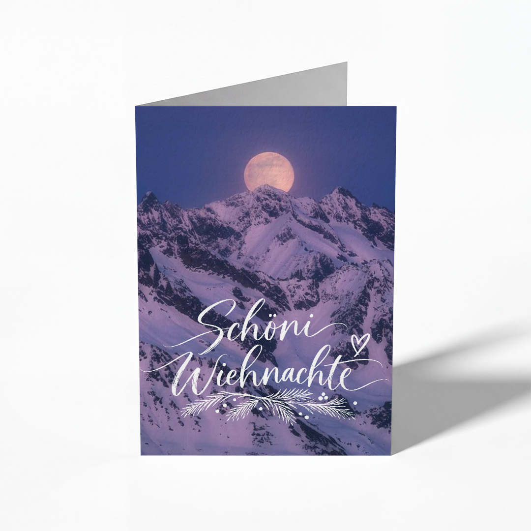 Tierbergli Moon – blank Christmas folding card, pack of 10