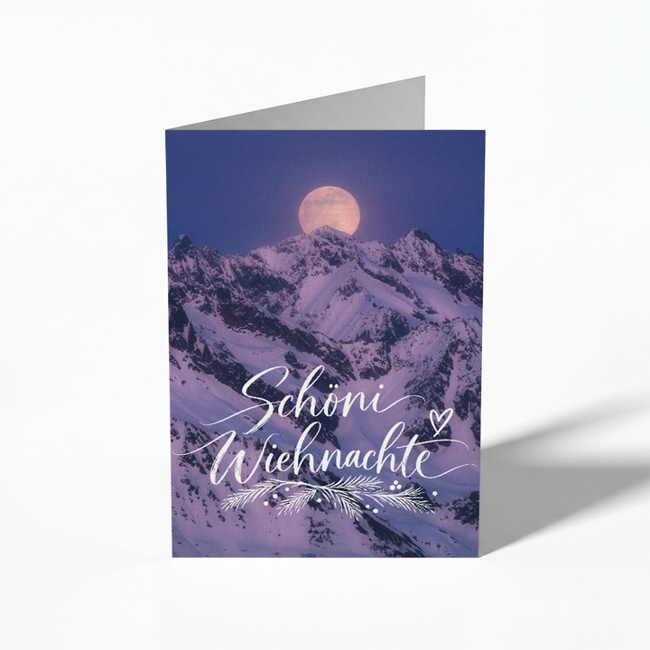 Tierbergli Moon – blank Christmas folding card, pack of 10