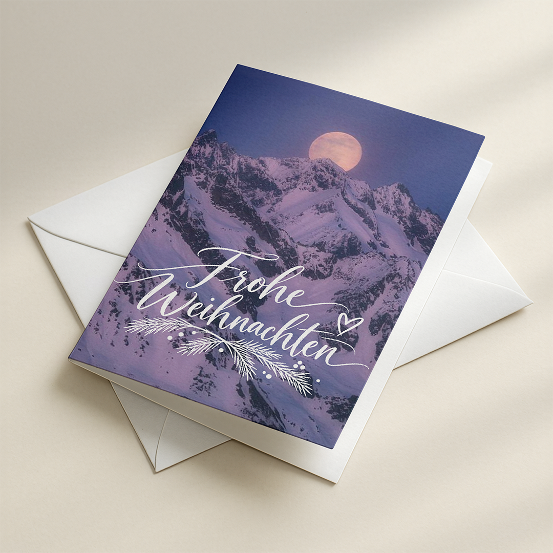 Tierbergli Moon – blank Christmas folding card, pack of 10