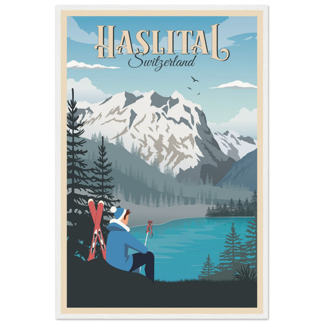 MASQUERADE VT | Vintage travel poster - Museum-Quality Wooden Framed Poster