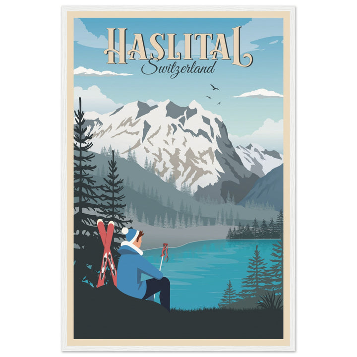 MASQUERADE VT | Vintage travel poster - Museum-Quality Wooden Framed Poster