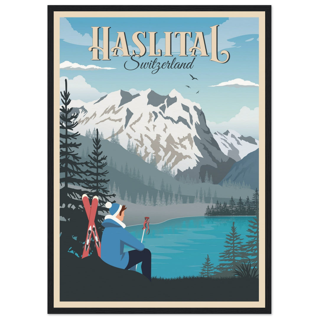 MASQUERADE VT | Vintage travel poster - Museum-Quality Wooden Framed Poster