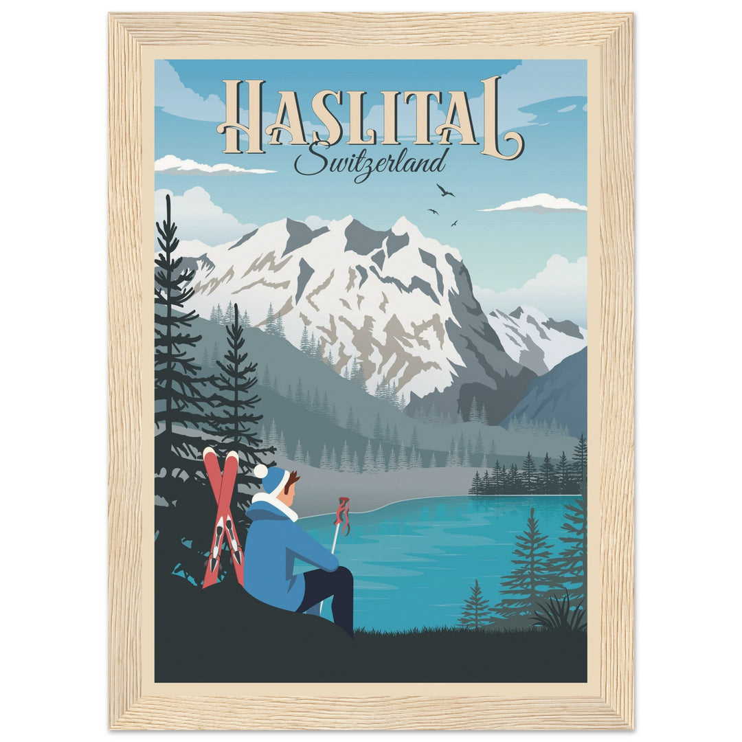 MASQUERADE VT | Vintage travel poster - Museum-Quality Wooden Framed Poster