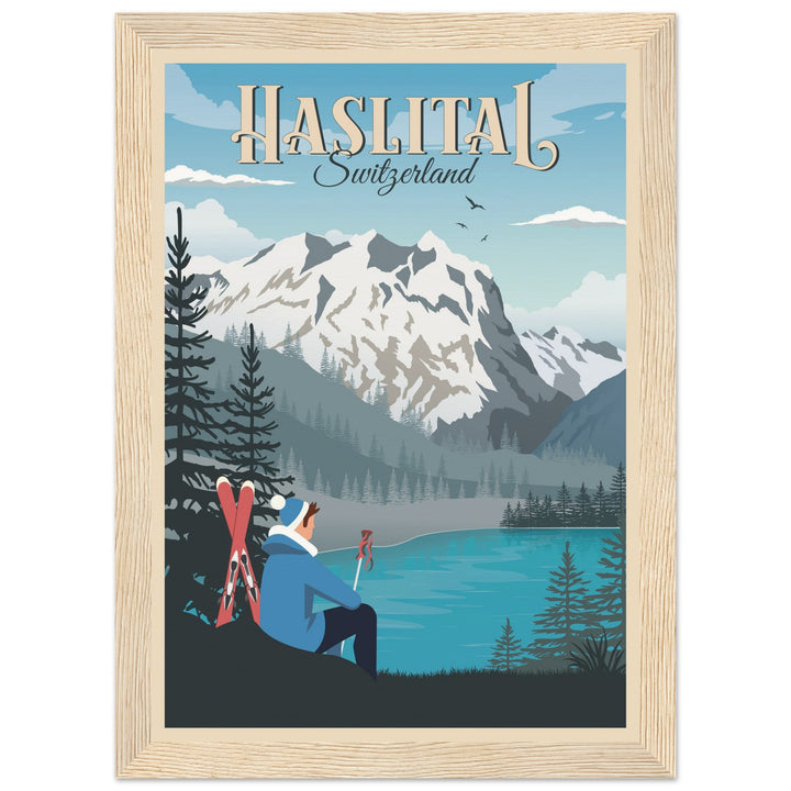 MASQUERADE VT | Vintage travel poster - Museum-Quality Wooden Framed Poster