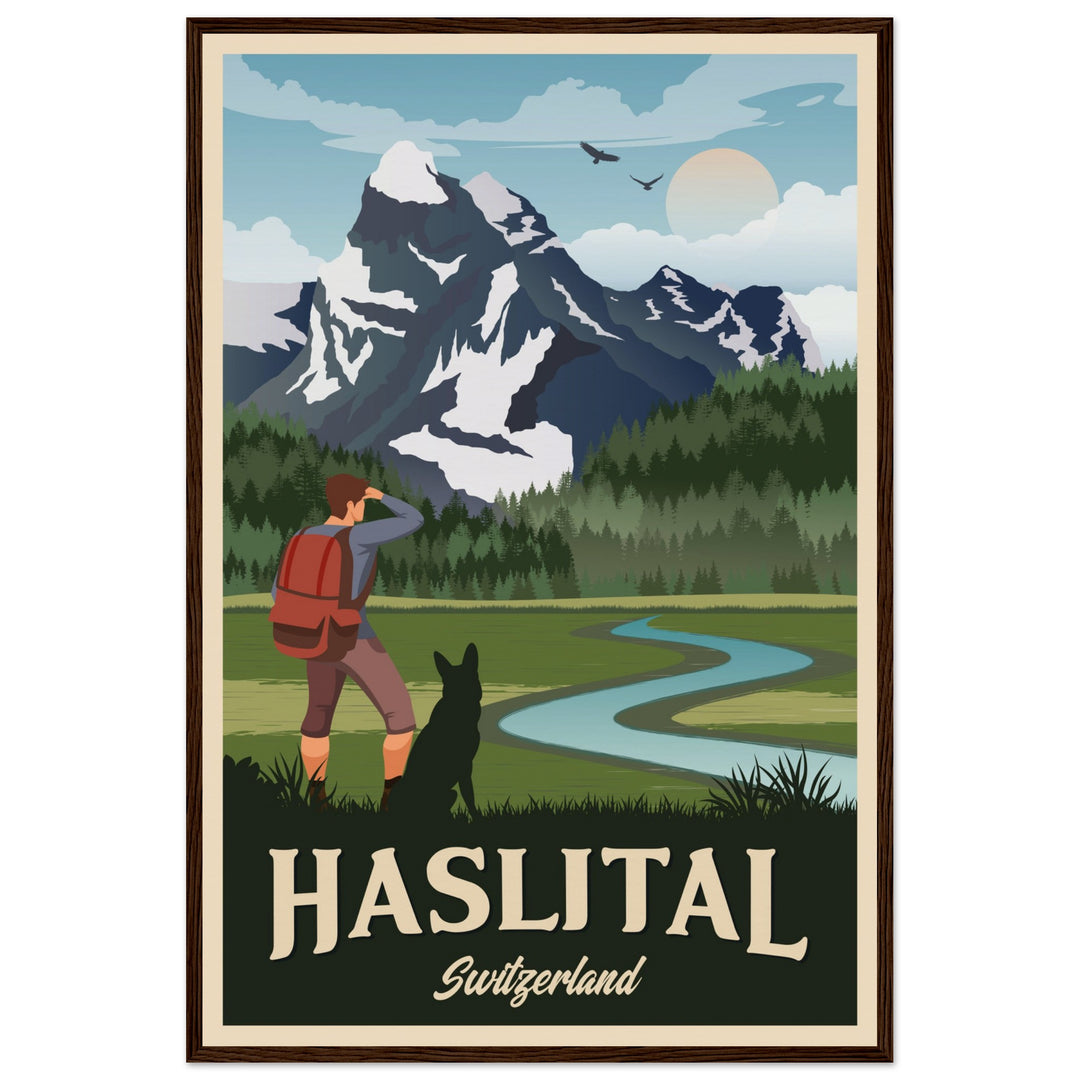 DEVOTION VT | Vintage travel poster - Museum-Quality Wooden Framed Poster