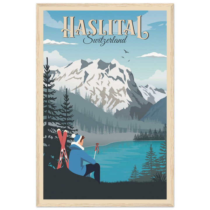 MASQUERADE VT | Vintage travel poster - Museum-Quality Wooden Framed Poster