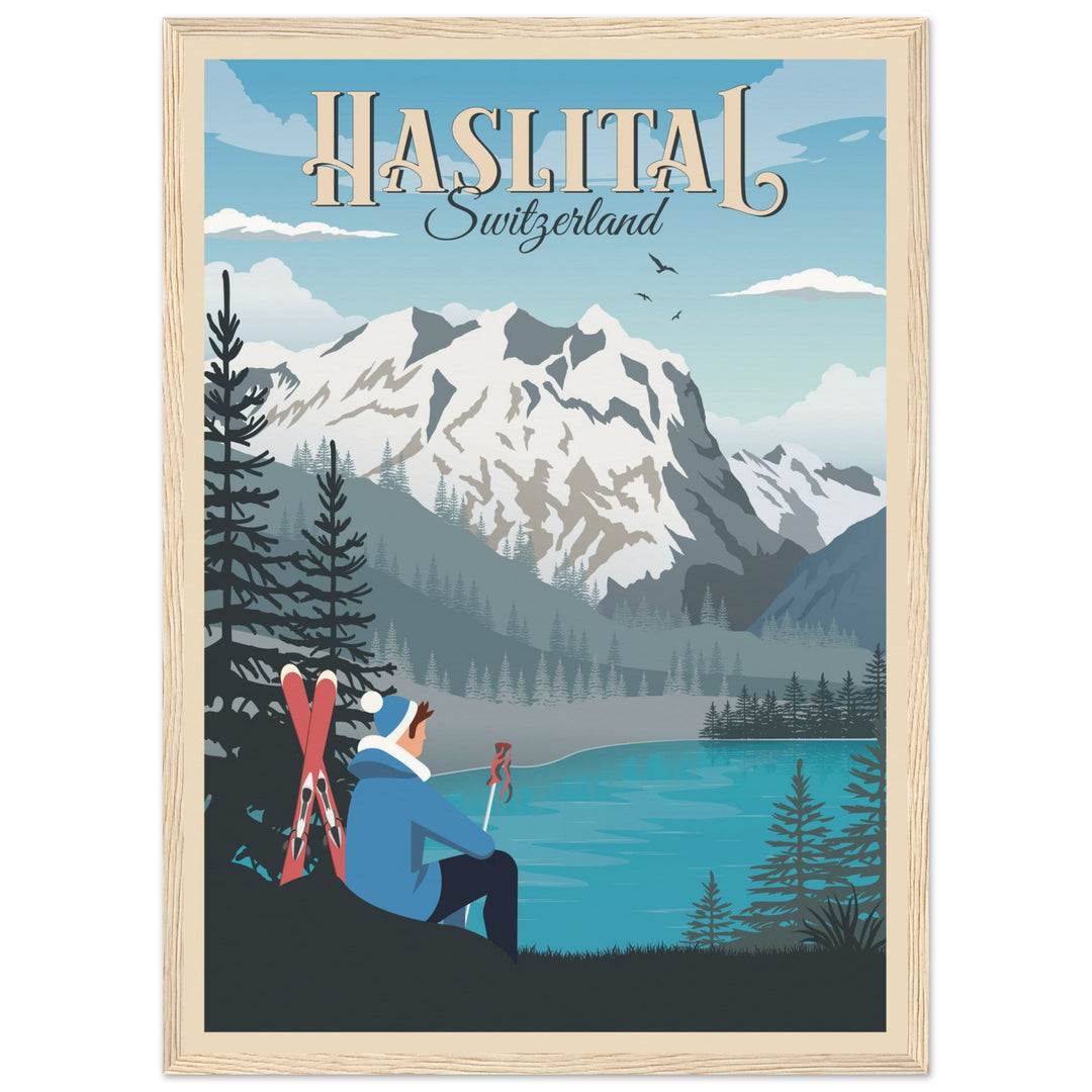 MASQUERADE VT | Vintage travel poster - Museum-Quality Wooden Framed Poster
