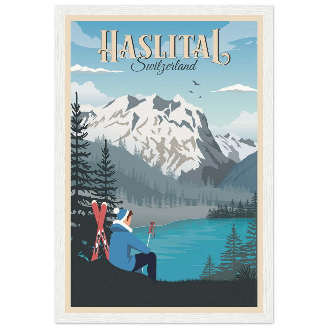 MASQUERADE VT | Vintage travel poster - Museum-Quality Wooden Framed Poster