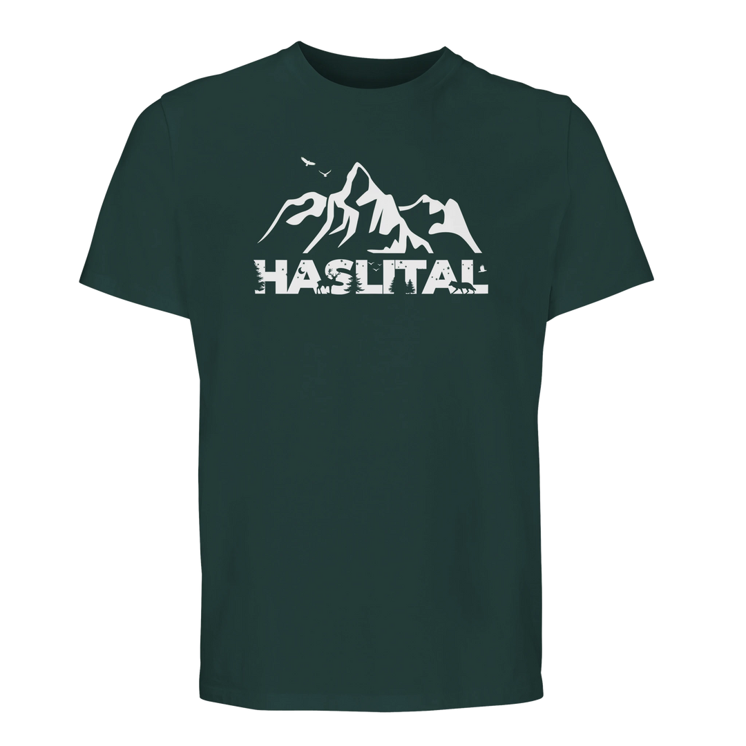 HASLITAL WELLHORN organic unisex T-shirt in Green Empire