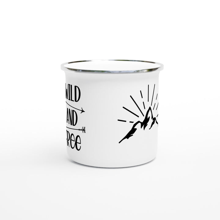 WILD &amp; FREE | Weißer 350ml Emaille-Becher