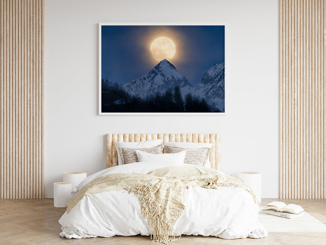 Main image The February Full Moon Rising | Original Print