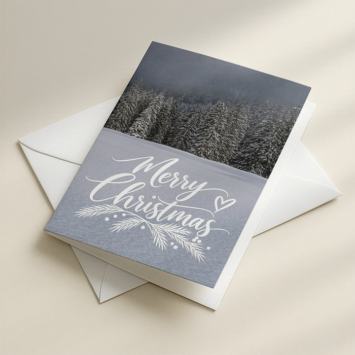 Rosenlaui Forest &amp; Snowfield EN | Personalized Christmas Card (10-Pack)