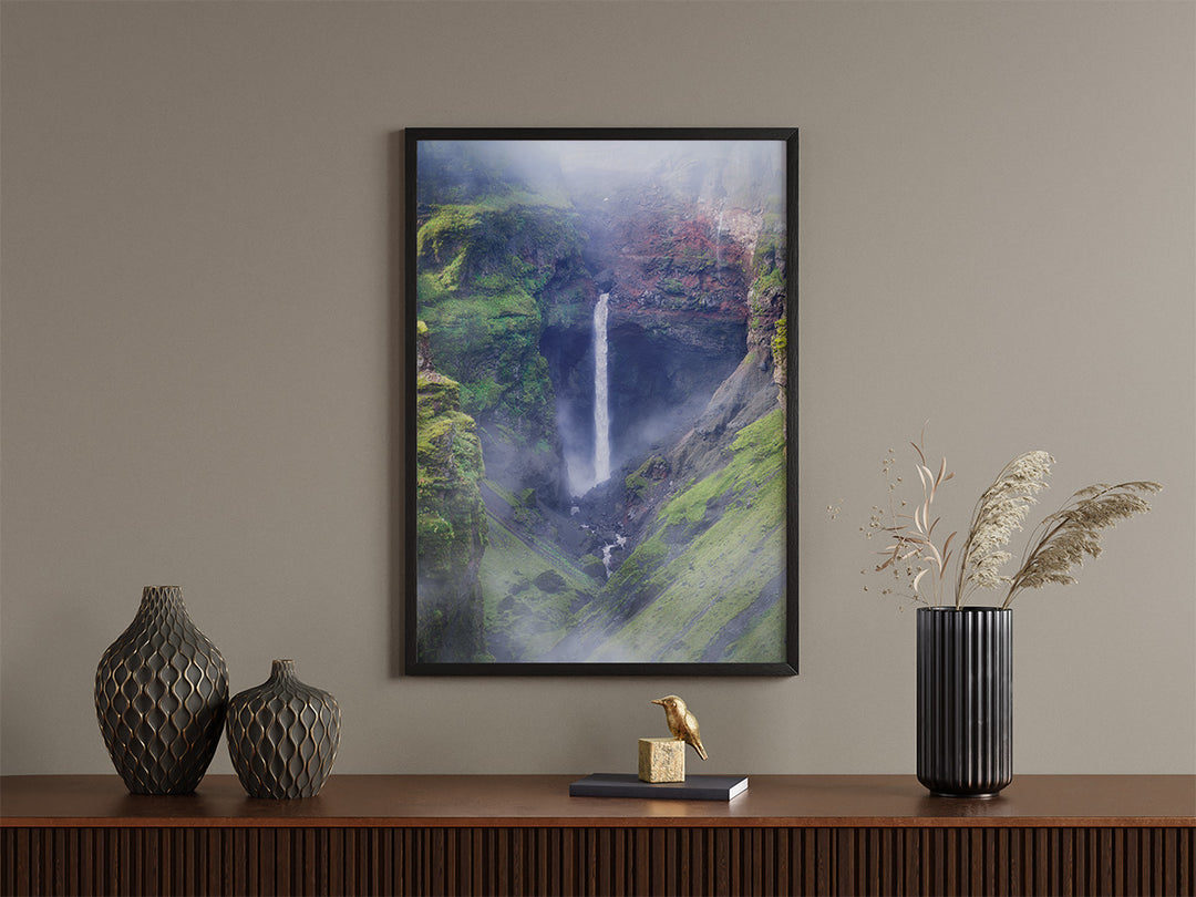 Mulagljufur Canyon und Wasserfall, Island | Original Print